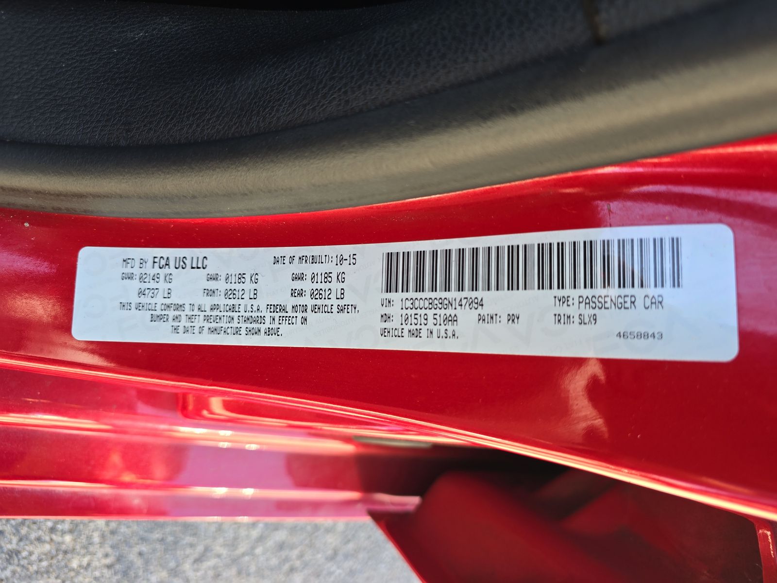 2016 Chrysler 200 S FWD