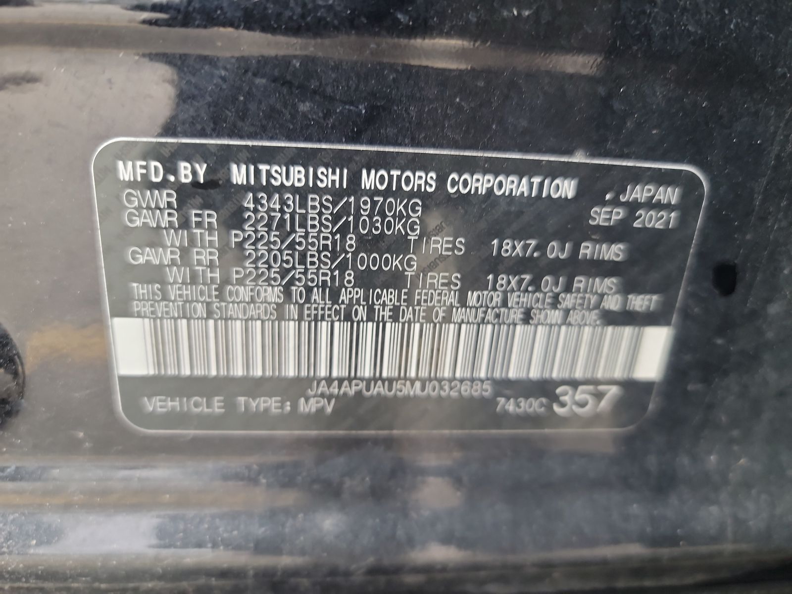 2021 Mitsubishi Outlander Sport 2.0 S FWD