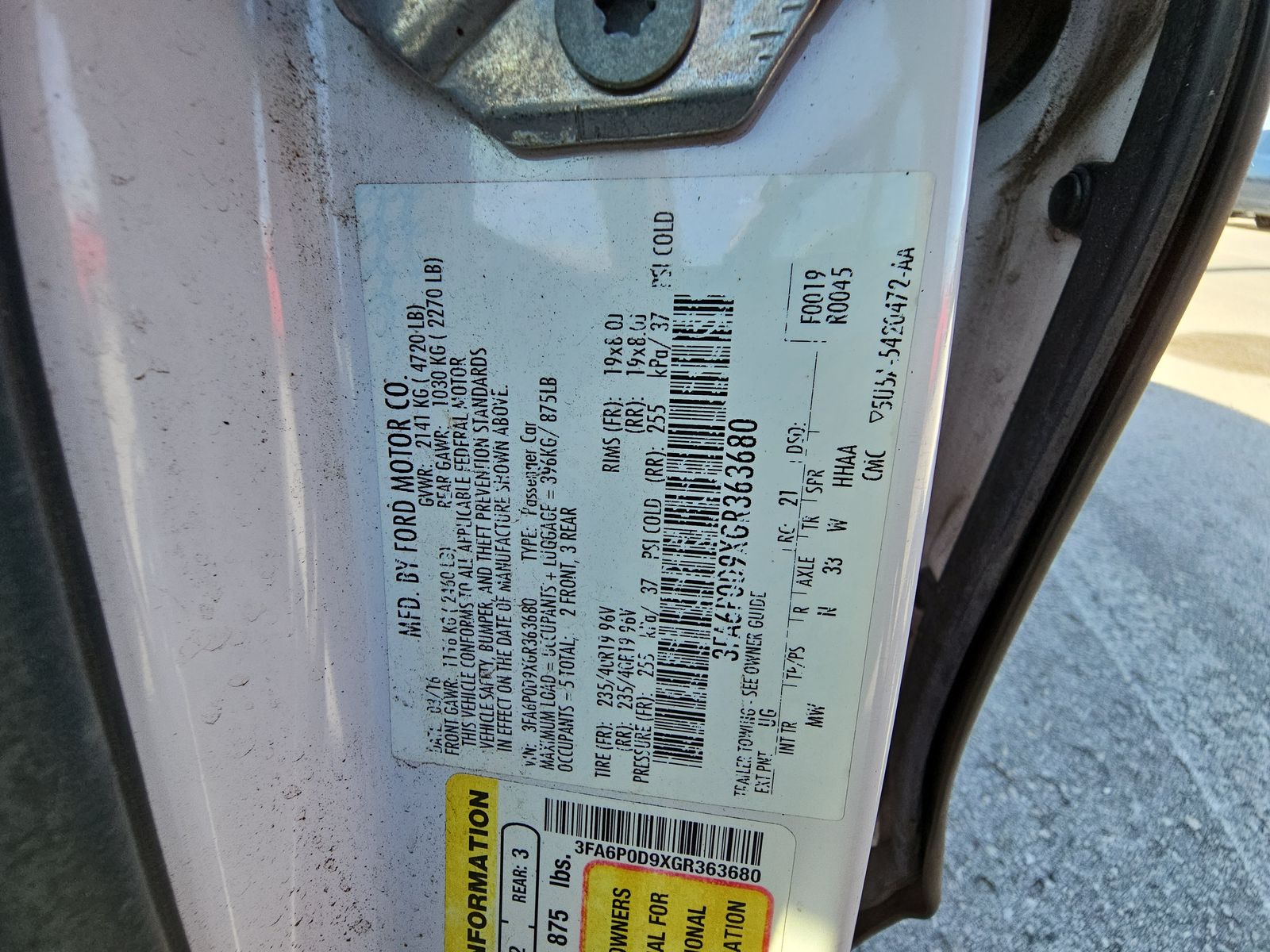 2016 Ford Fusion Titanium AWD