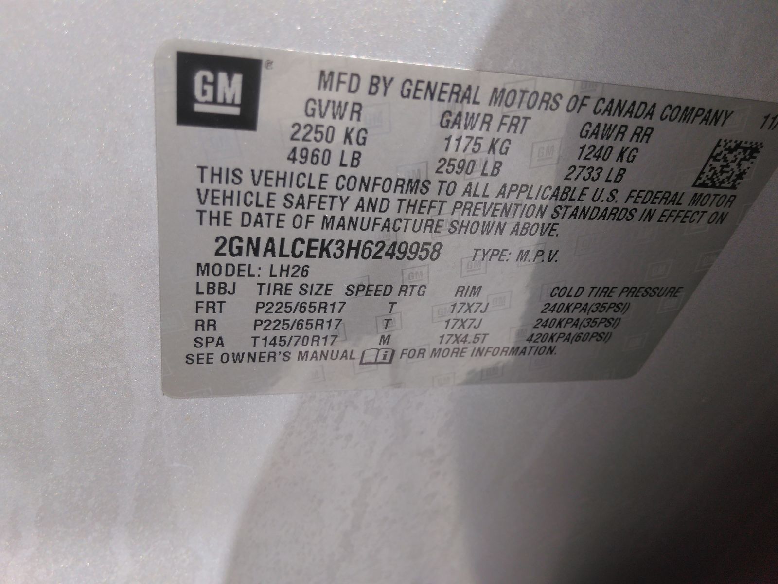 2017 Chevrolet Equinox LT FWD