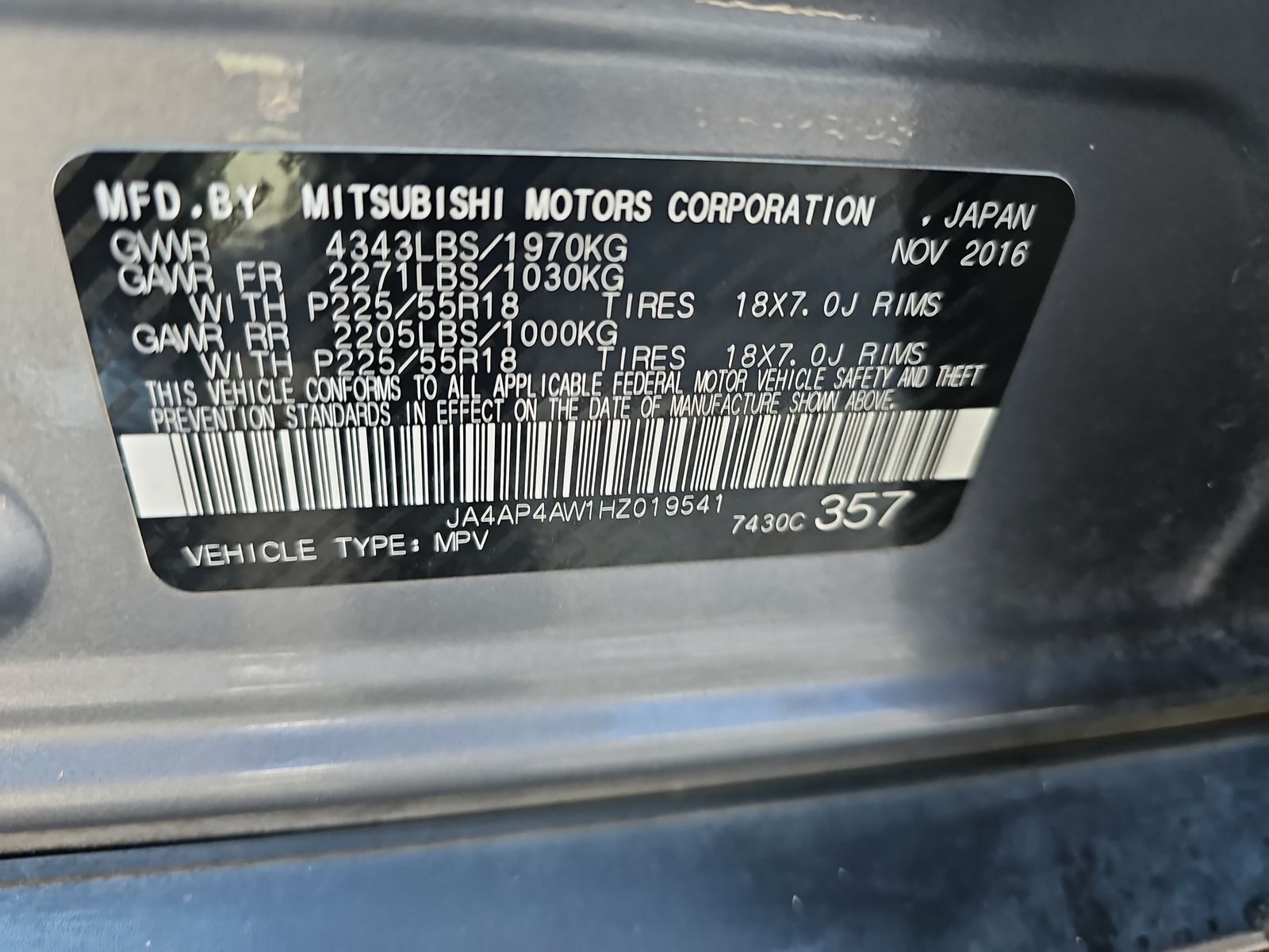 2017 Mitsubishi Outlander Sport SEL FWD