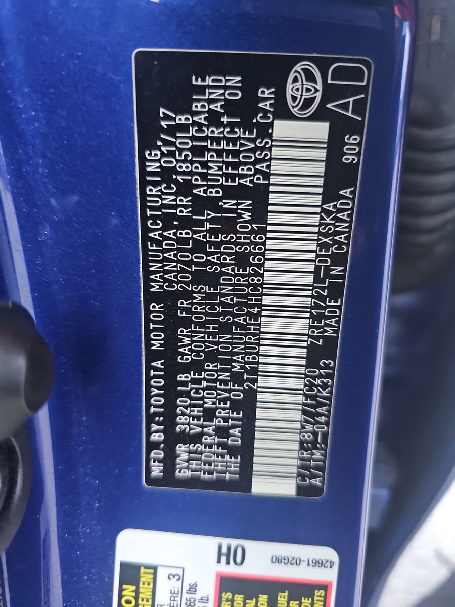 2017 Toyota Corolla SE FWD