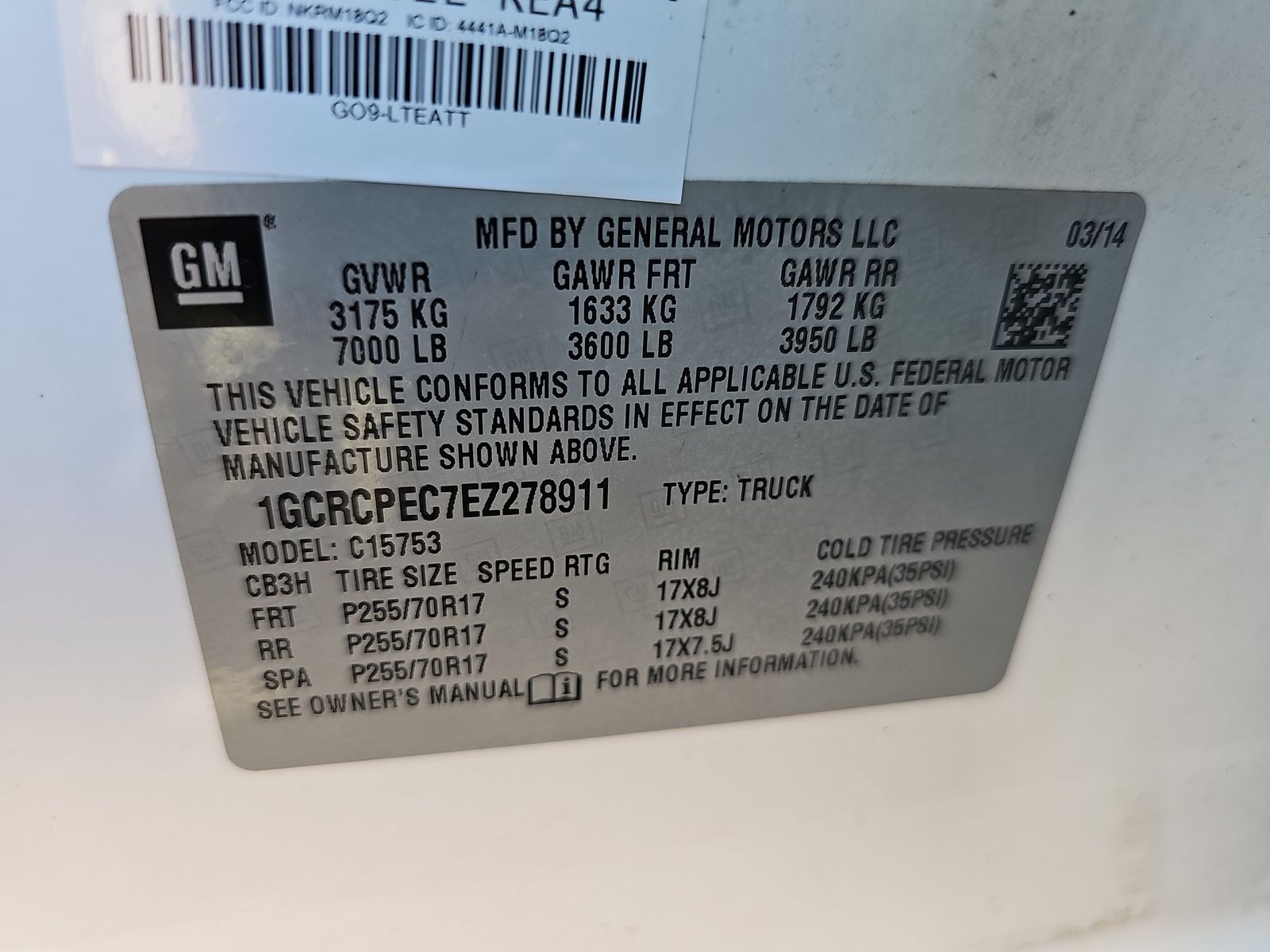 2014 Chevrolet Silverado 1500 Work Truck RWD
