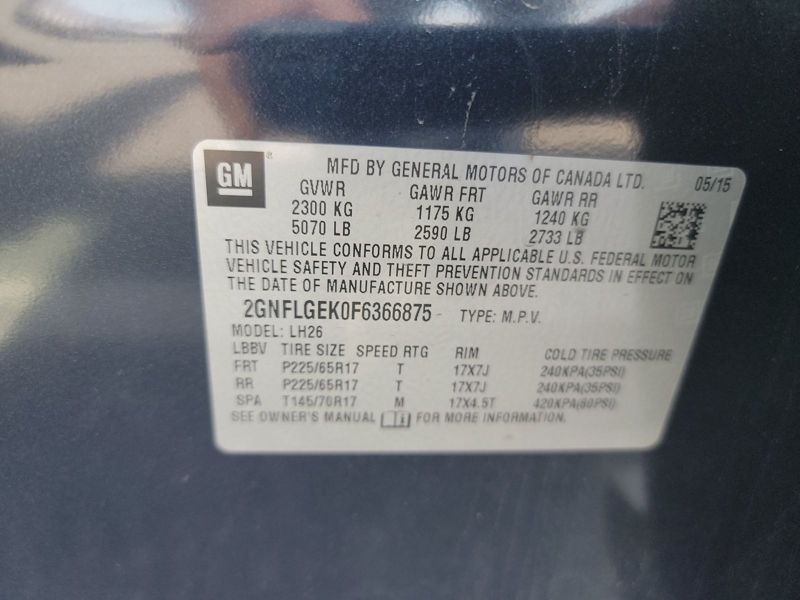 2015 Chevrolet Equinox LT AWD