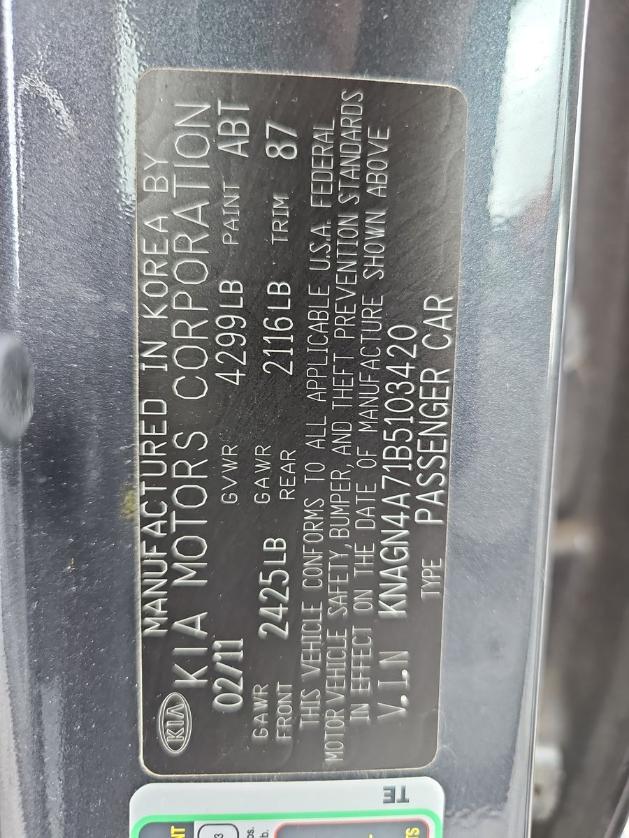 2011 Kia Optima EX FWD