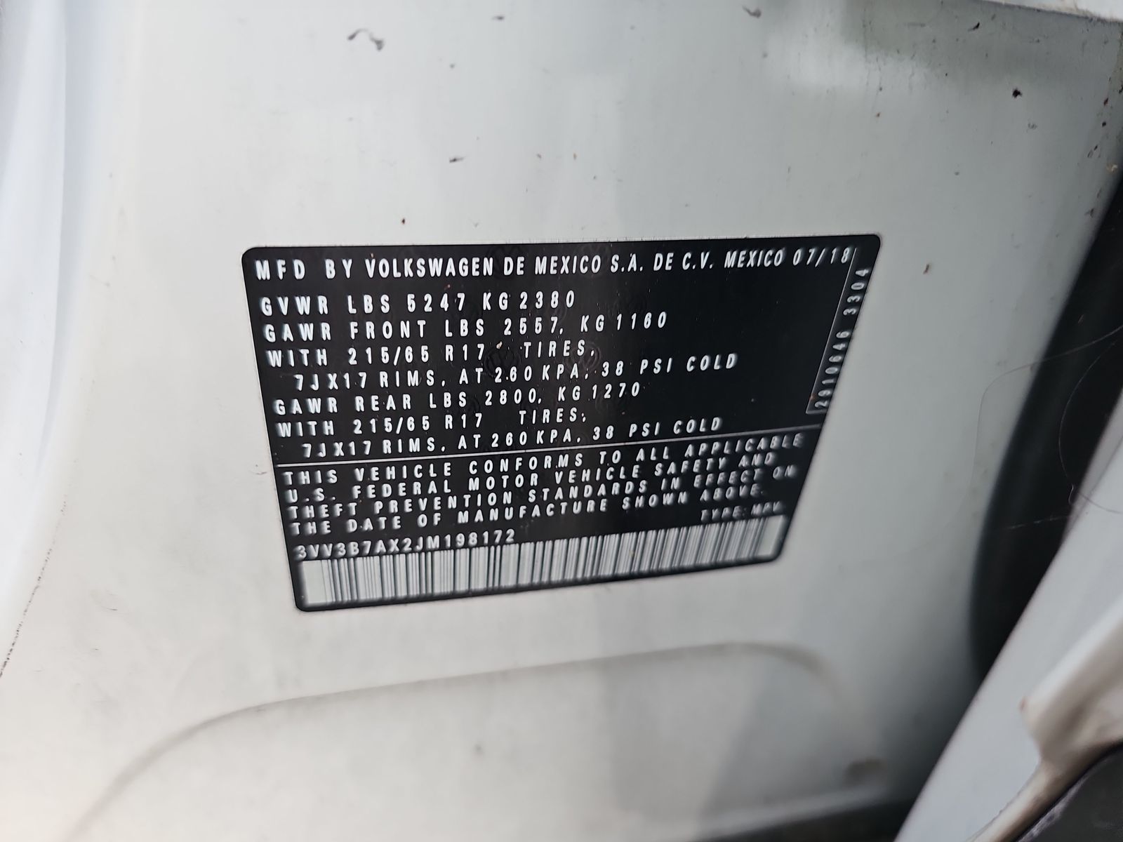 2018 Volkswagen Tiguan 2.0T SE FWD