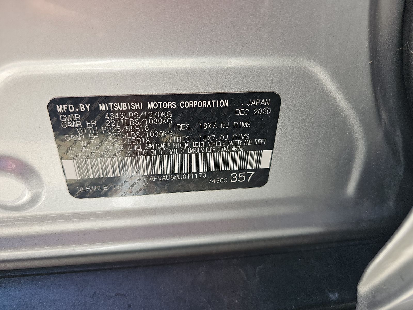 2021 Mitsubishi Outlander Sport 2.0 SE FWD