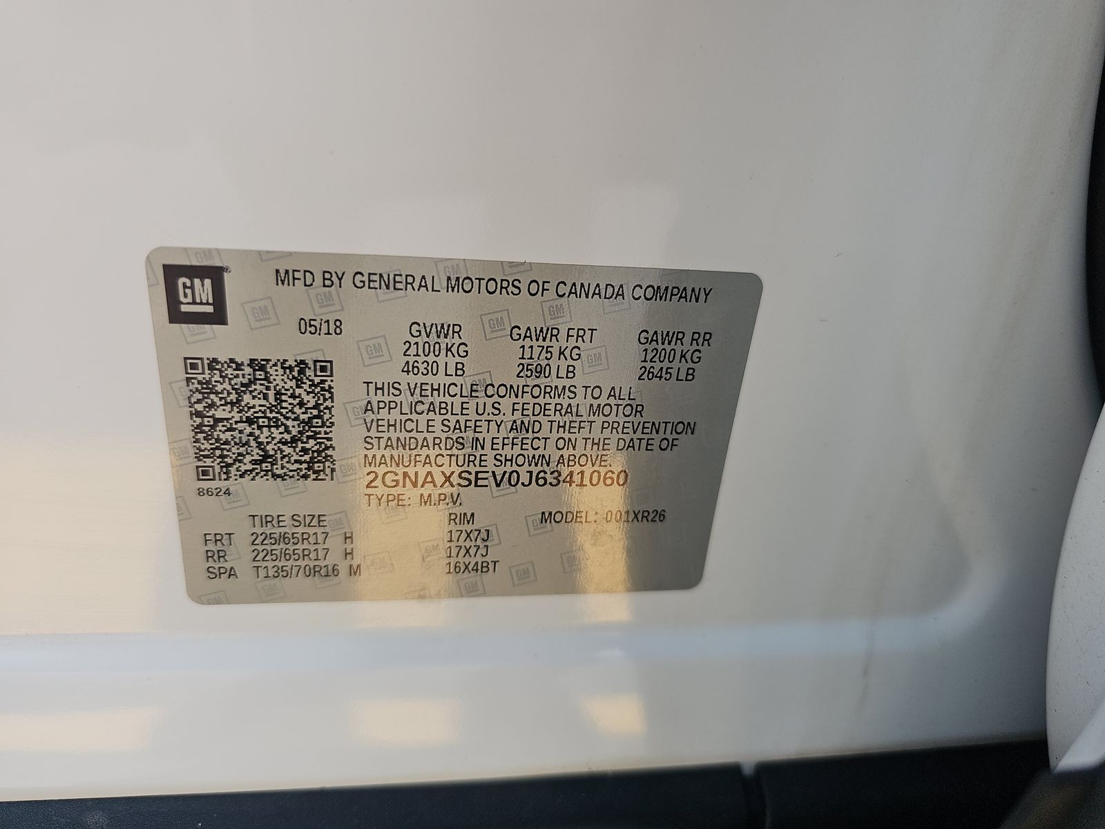 2018 Chevrolet Equinox LT AWD
