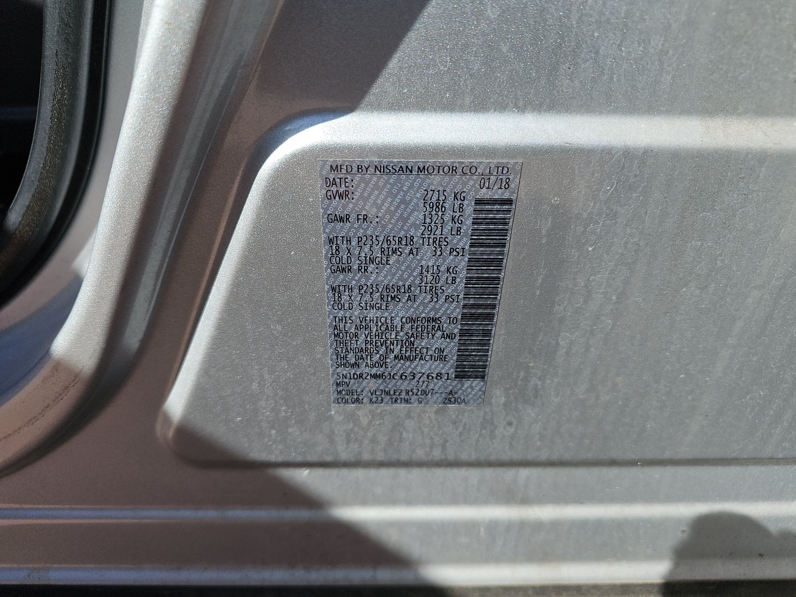 2018 Nissan Pathfinder SV AWD