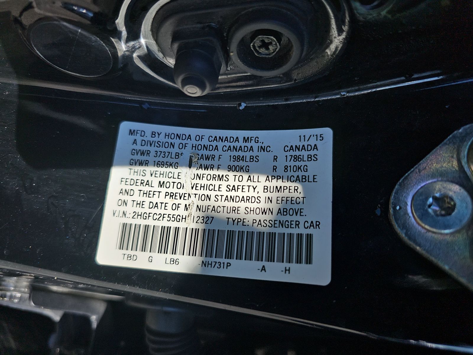 2016 Honda Civic LX FWD