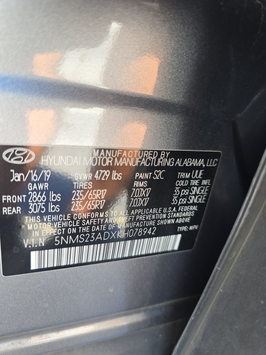 2019 Hyundai Santa Fe SE FWD