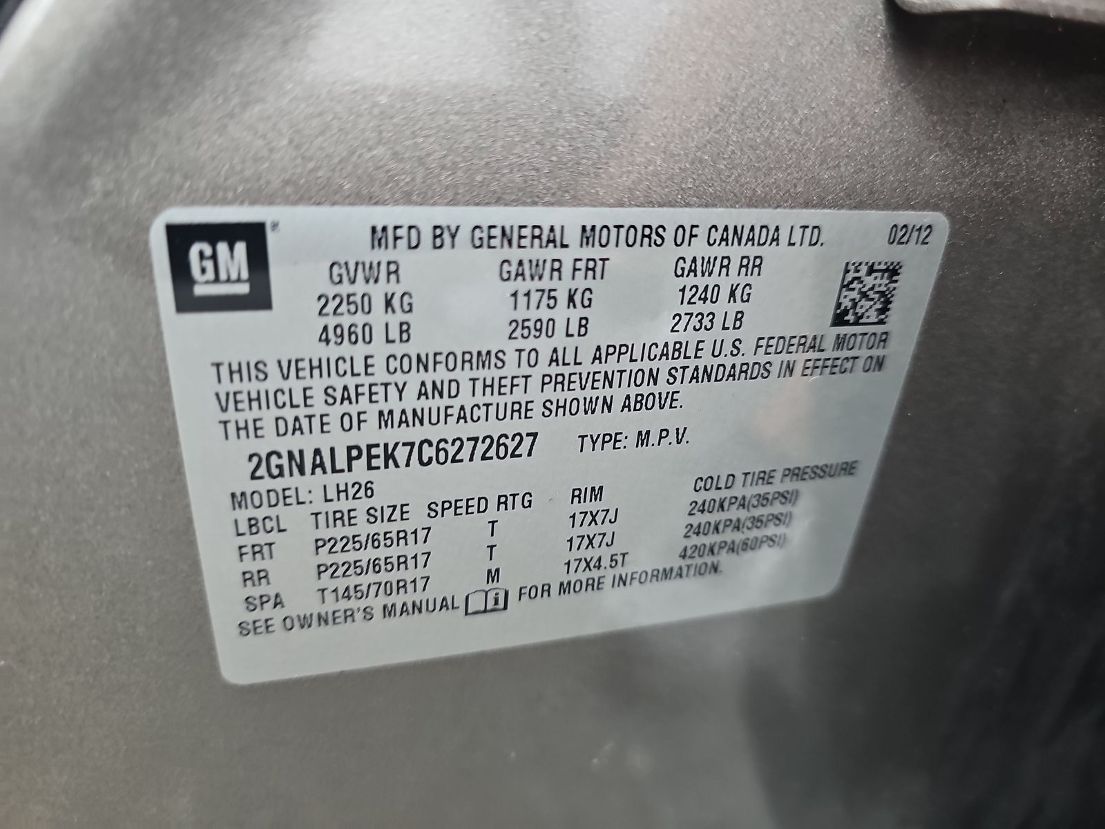 2012 Chevrolet Equinox LT FWD