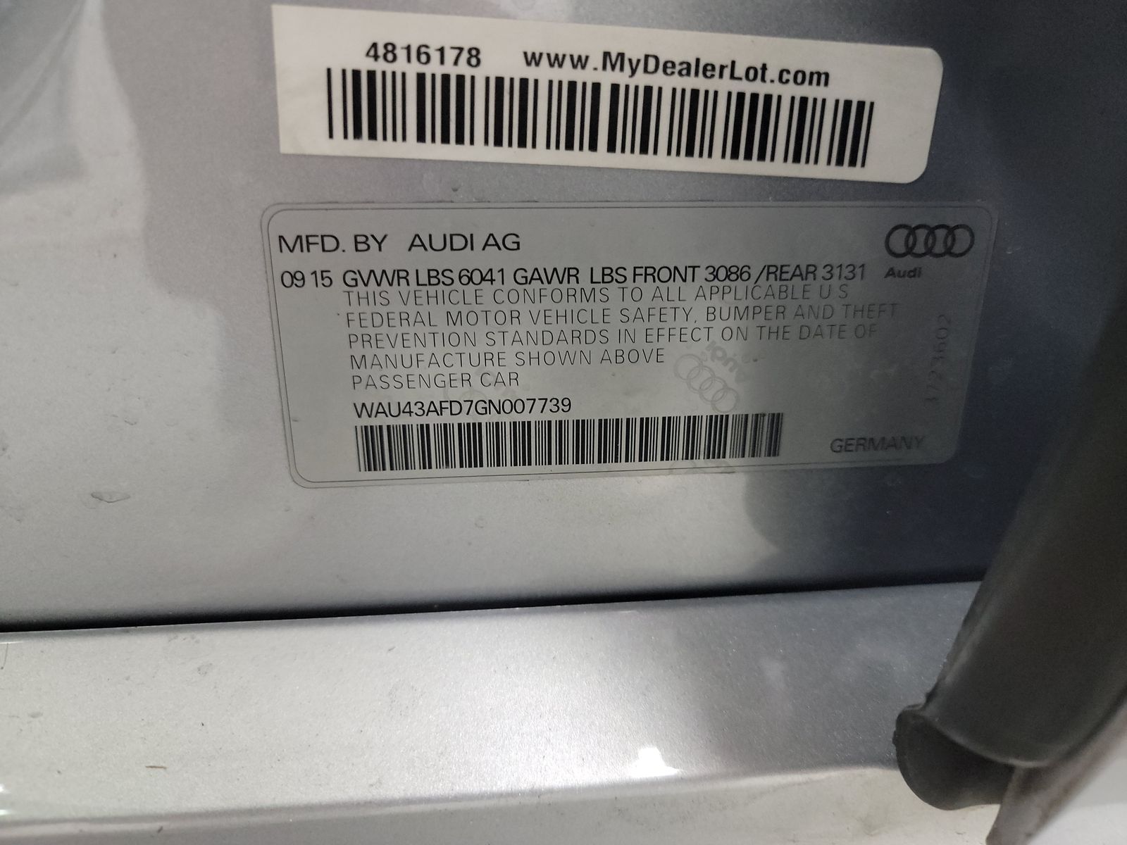 2016 Audi A8 L 4.0T Sport AWD