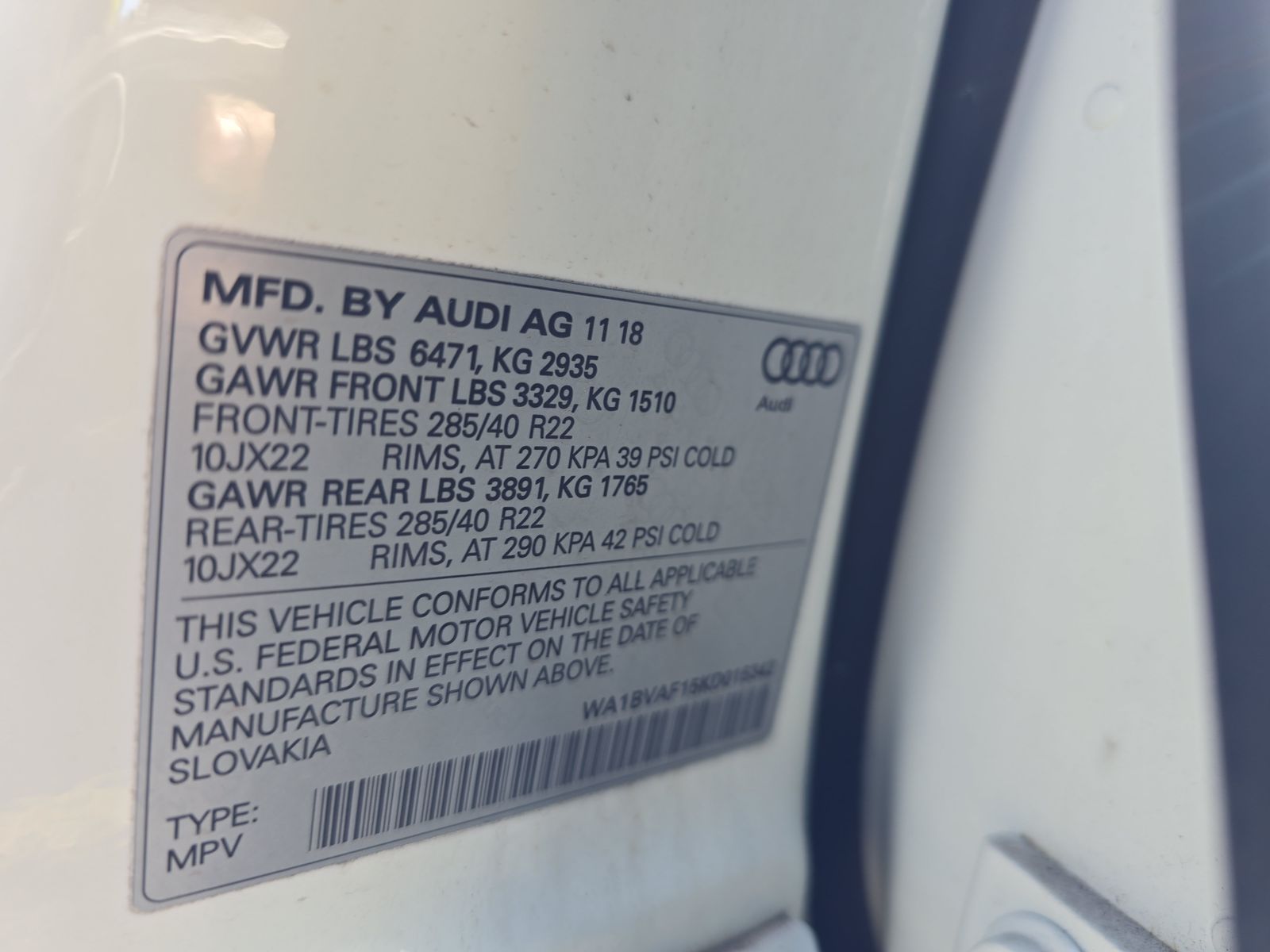 2019 Audi Q8 Premium Plus AWD