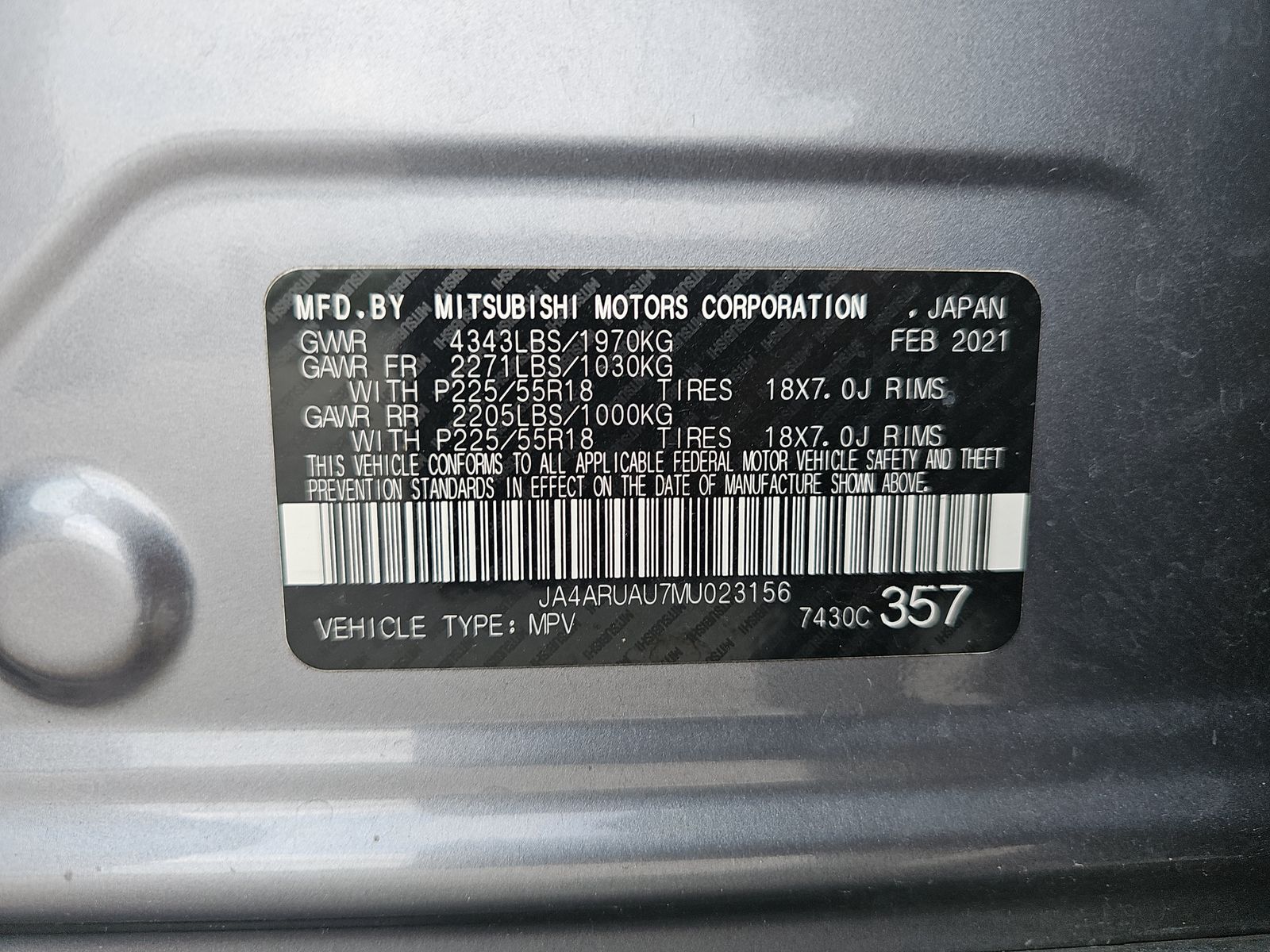 2021 Mitsubishi Outlander Sport 2.0 SE AWD