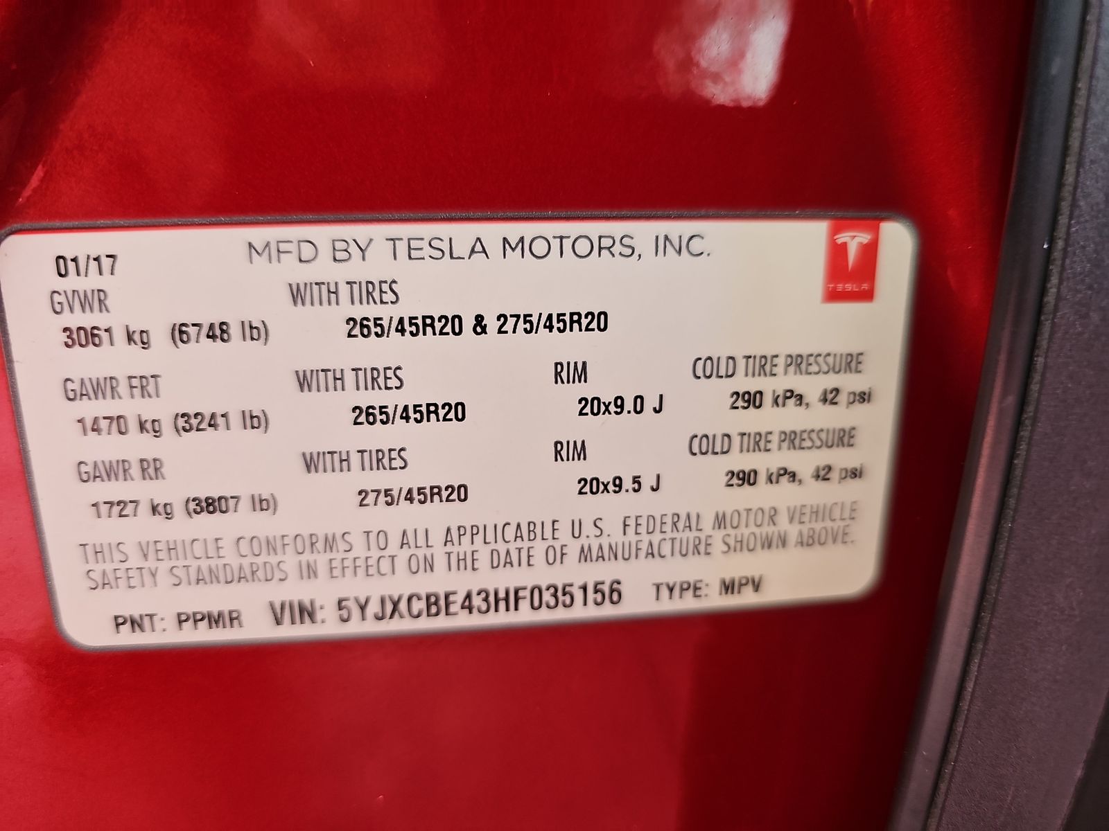 2017 Tesla Model X P100D AWD