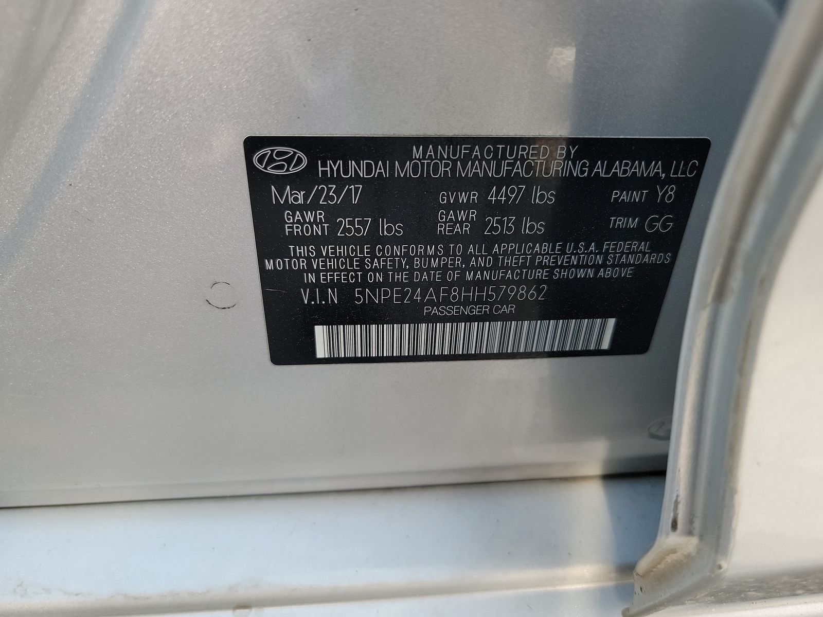 2017 Hyundai Sonata Base FWD