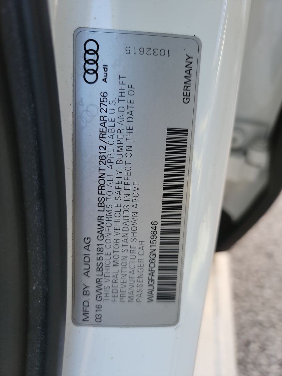 2016 Audi A6 2.0T Premium Plus AWD