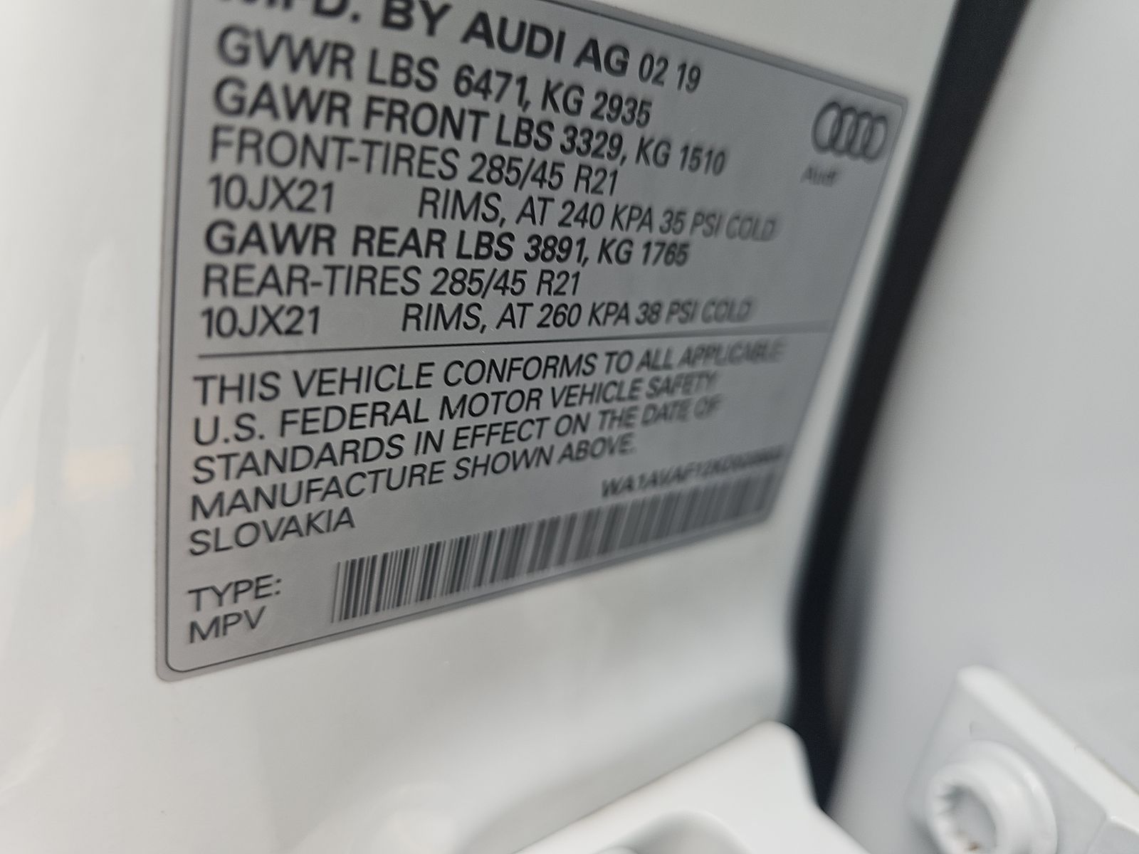 2019 Audi Q8 Premium AWD