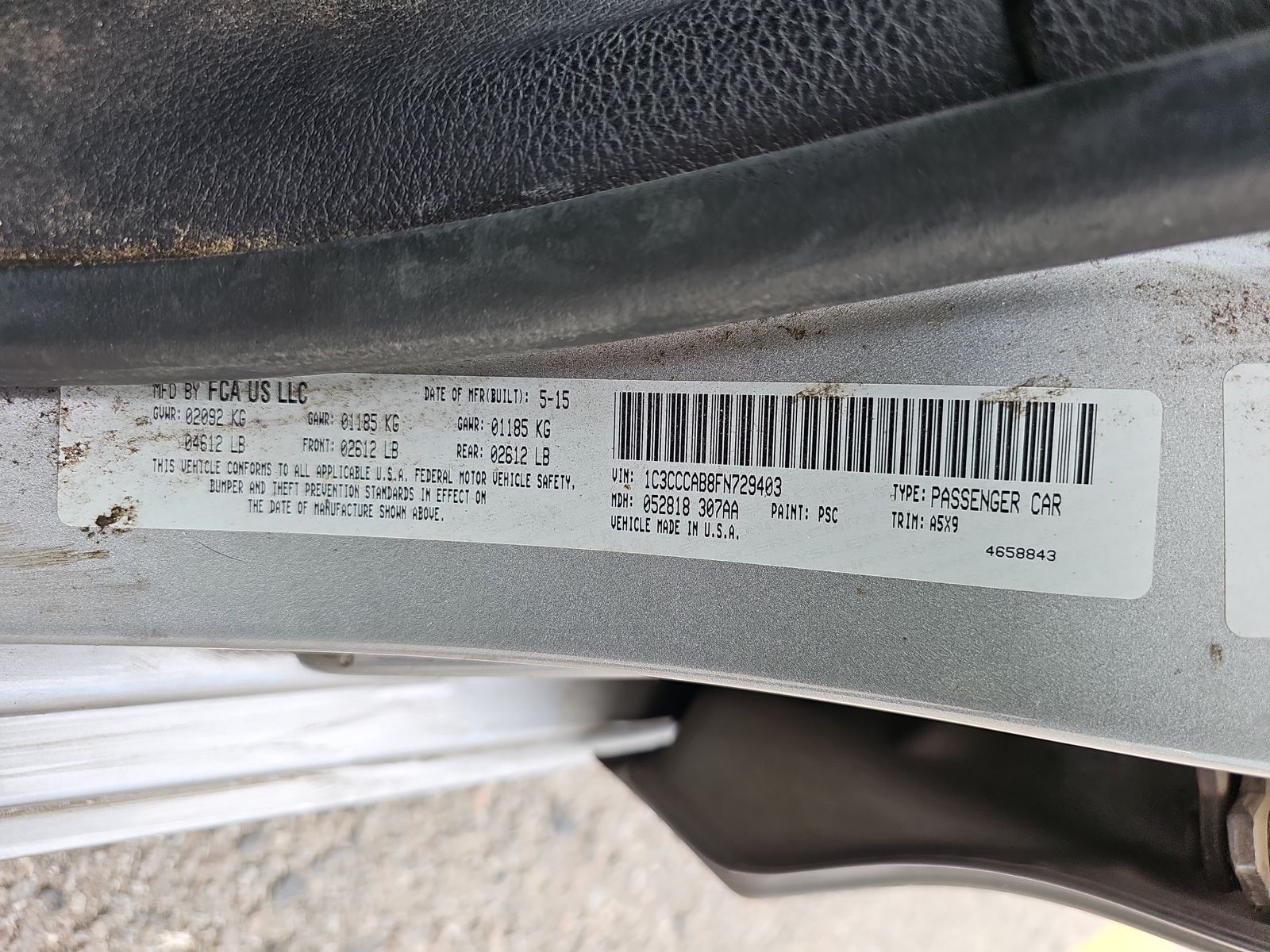 2015 Chrysler 200 Limited FWD