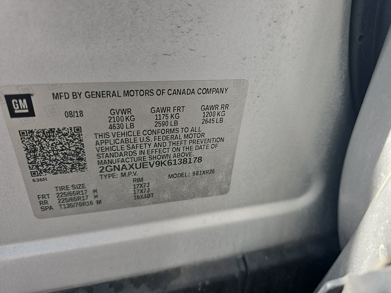 2019 Chevrolet Equinox LT AWD