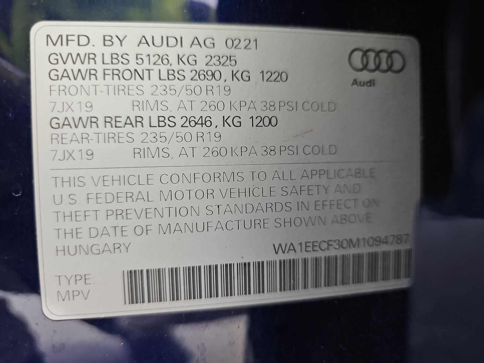 2021 Audi Q3 2.0T Premium Plus AWD