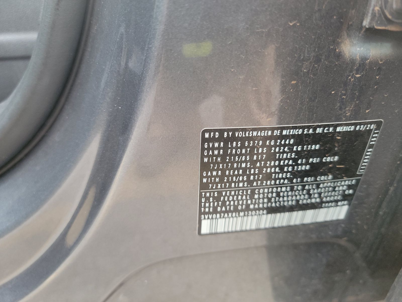 2020 Volkswagen Tiguan 2.0T S AWD