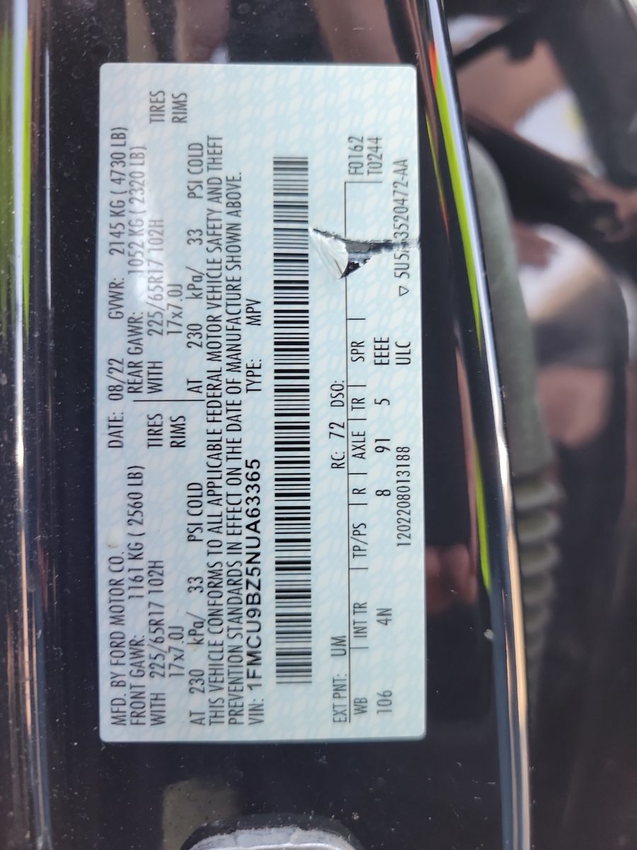 2022 Ford Escape Hybrid SE AWD