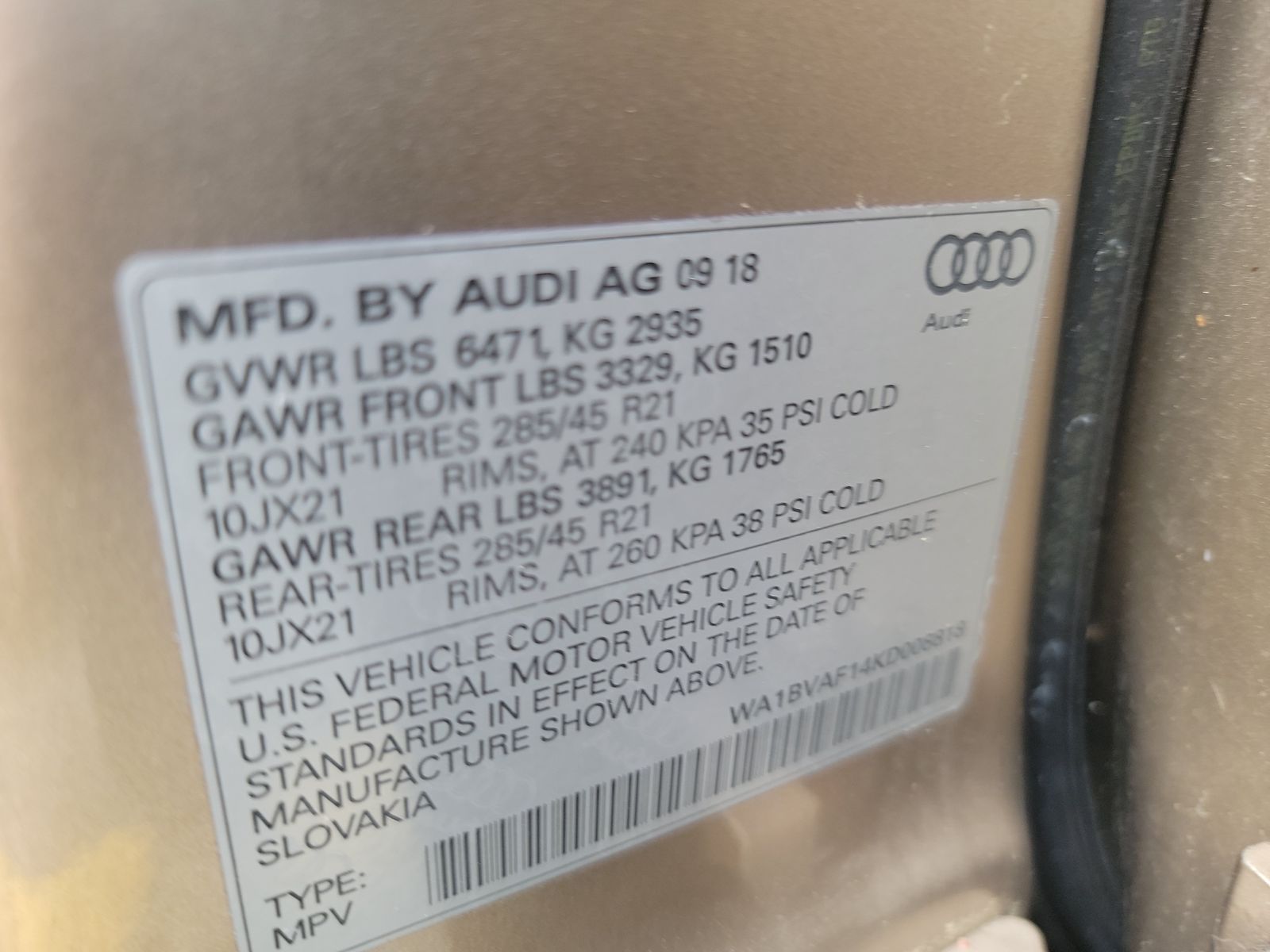 2019 Audi Q8 Premium Plus AWD
