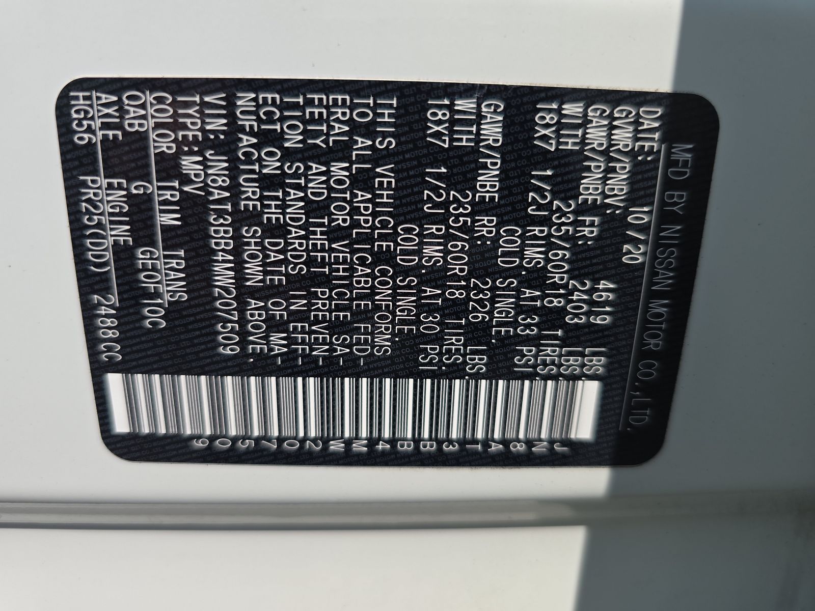 2021 Nissan Rogue SV AWD