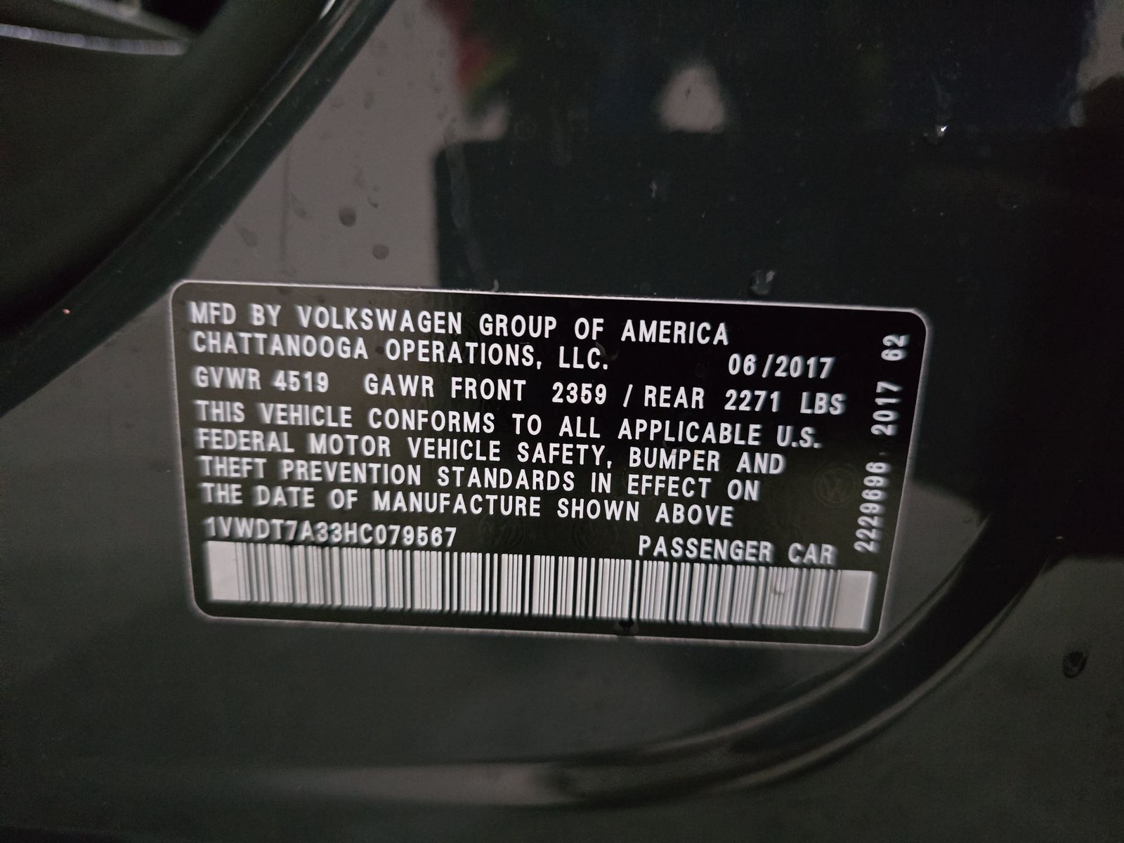 2017 Volkswagen Passat 1.8T R-Line FWD