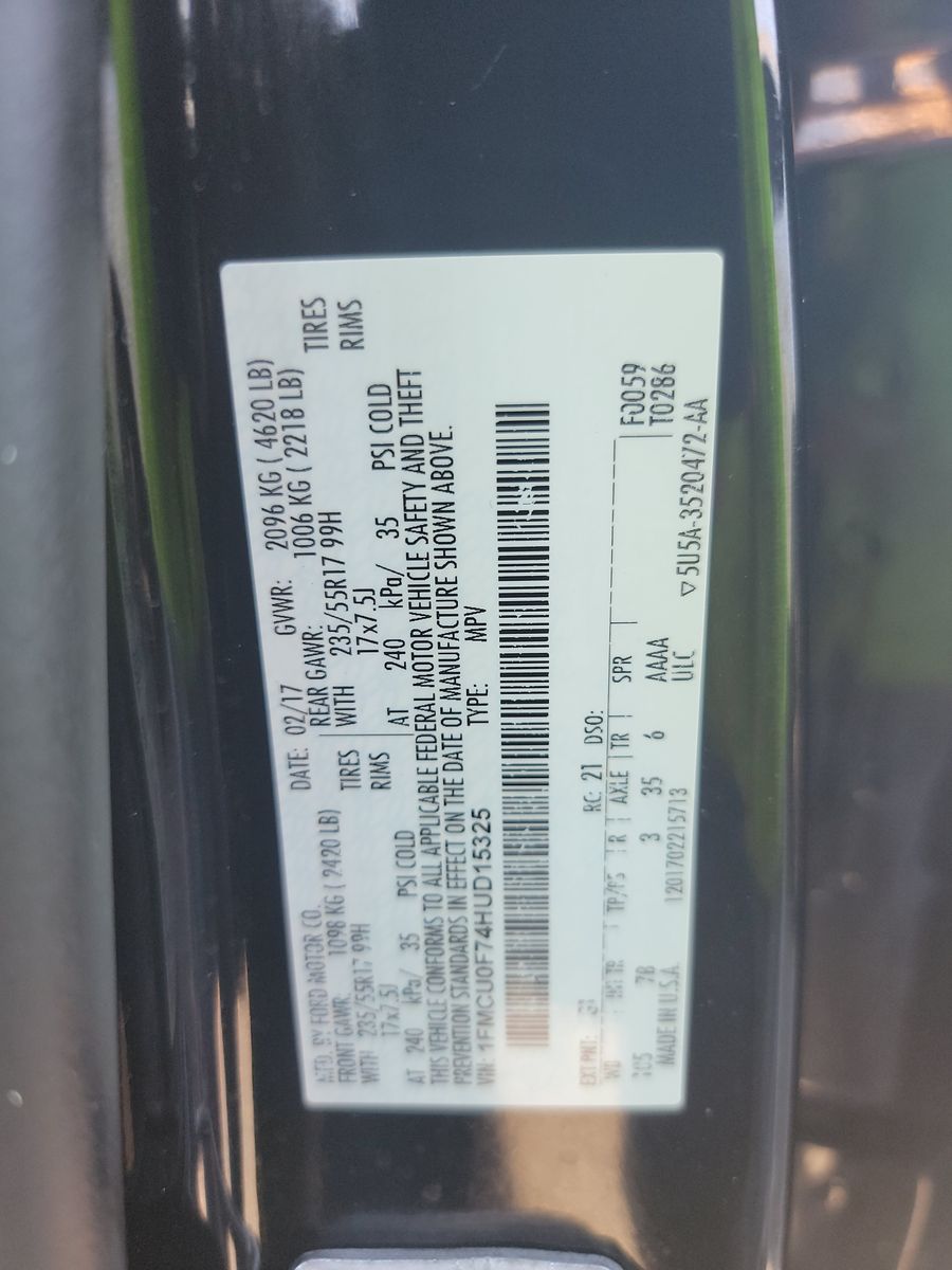 2017 Ford Escape S FWD