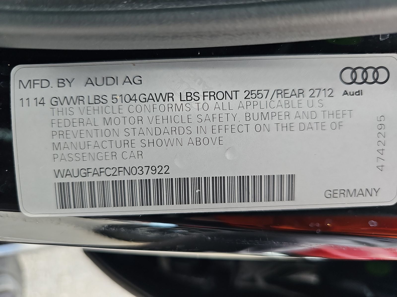 2015 Audi A6 2.0T Premium Plus AWD