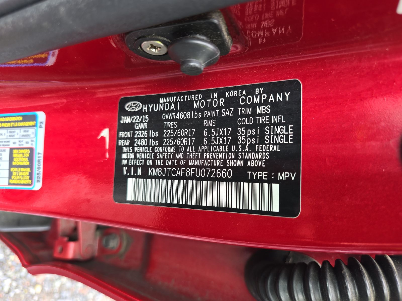 2015 Hyundai Tucson GLS AWD