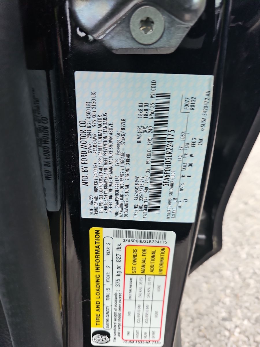 2020 Ford Fusion SE FWD