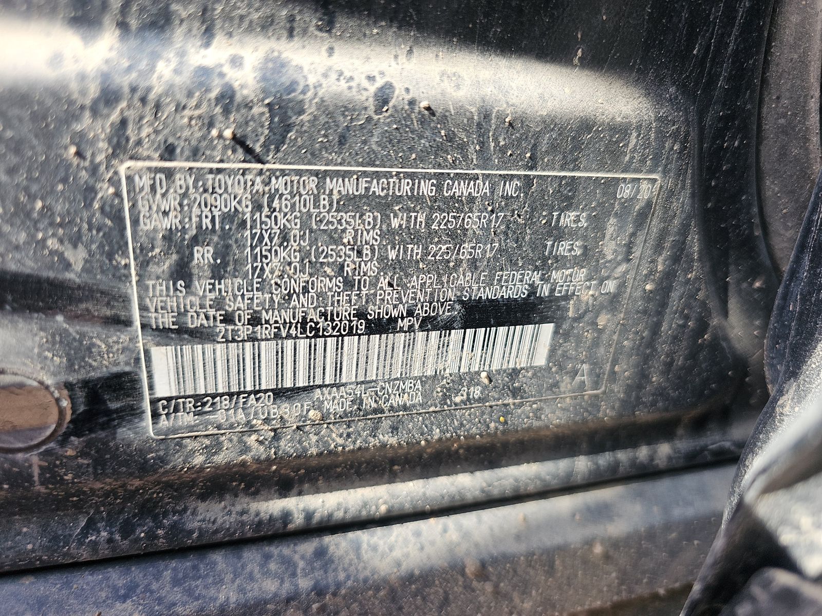 2020 Toyota RAV4 XLE AWD