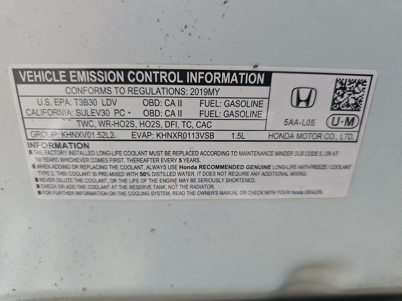 2019 Honda Civic EX FWD