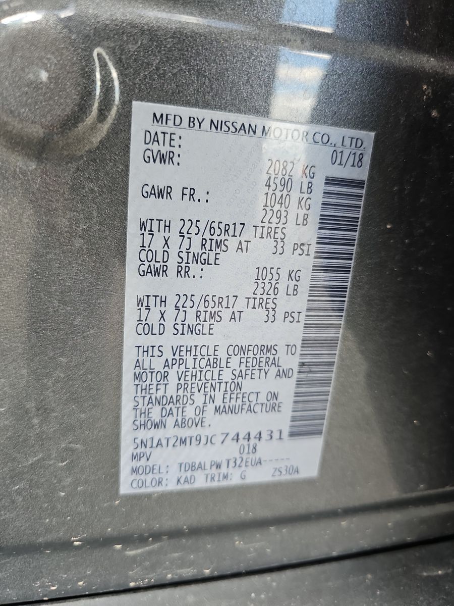 2018 Nissan Rogue S FWD