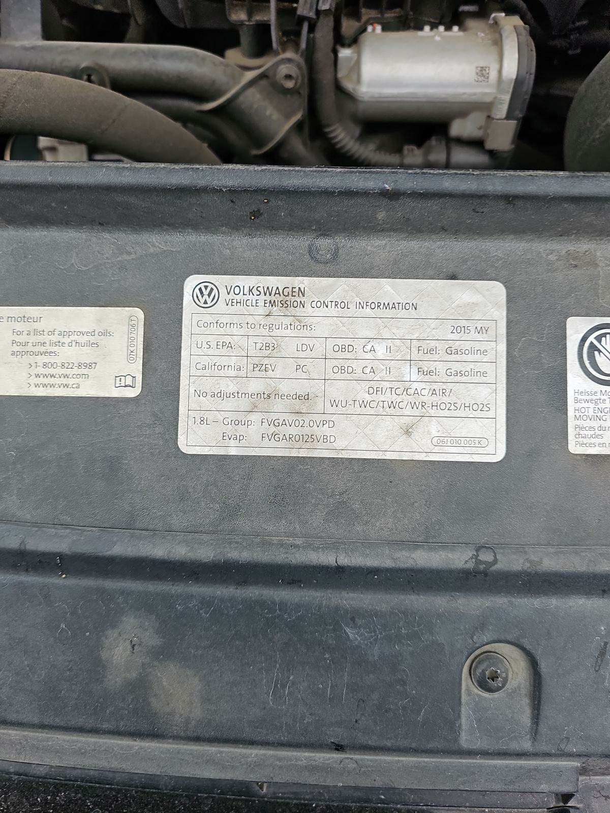 2015 Volkswagen Passat 1.8T Wolfsburg Edition FWD