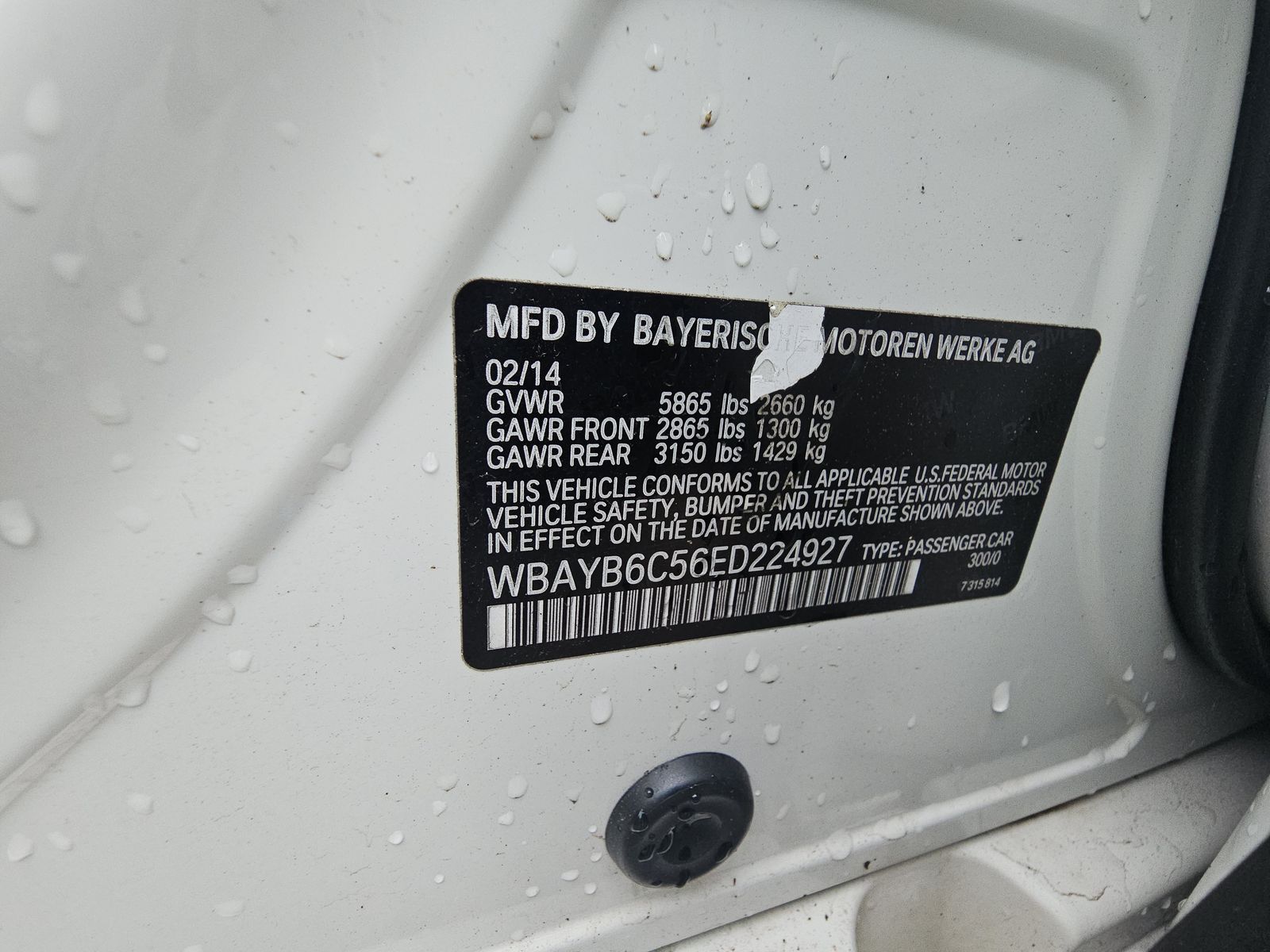 2014 BMW 7 Series 750i xDrive AWD