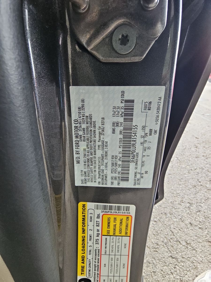 2020 Ford Fusion Hybrid SE FWD