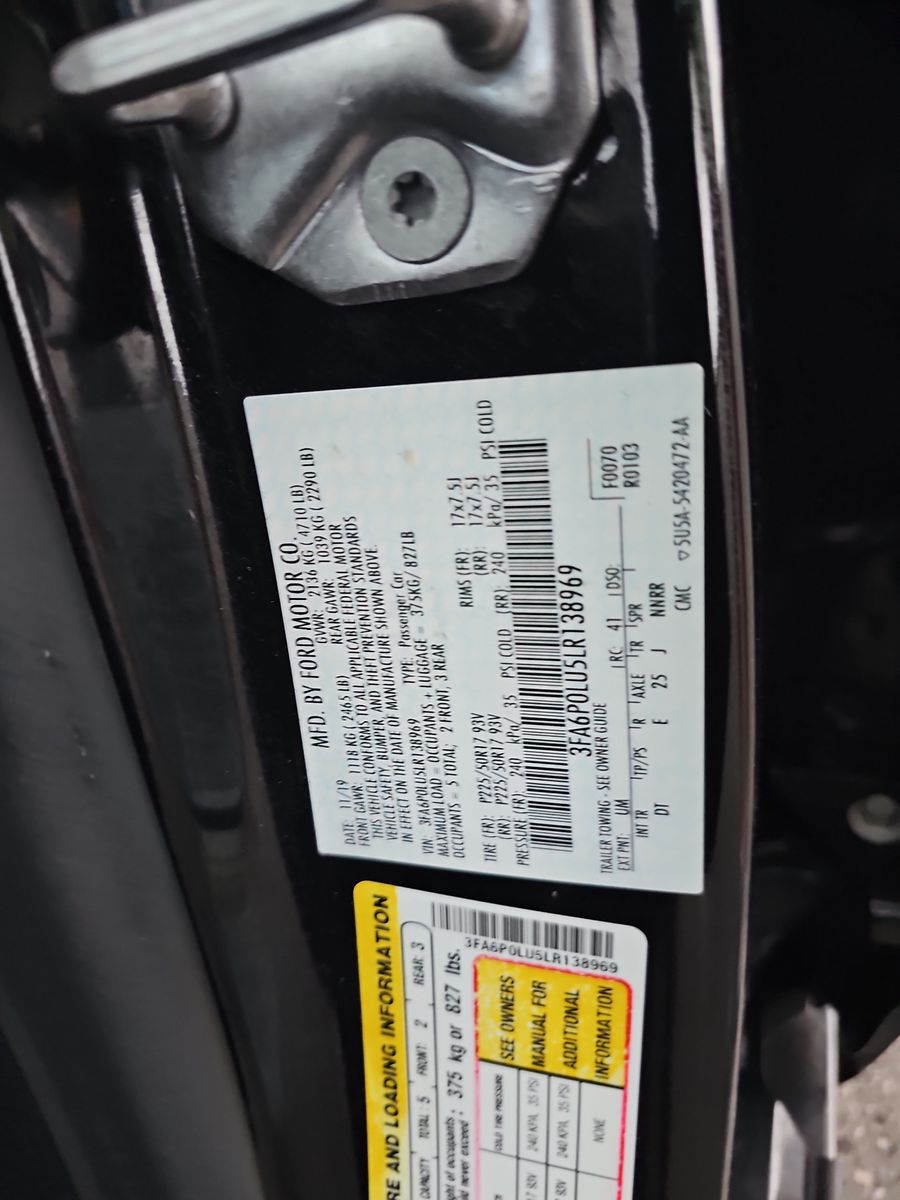 2020 Ford Fusion Hybrid SE FWD