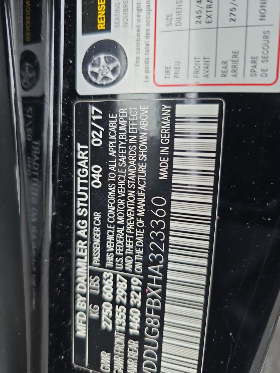 2017 Mercedes-Benz S-Class S 550 AWD