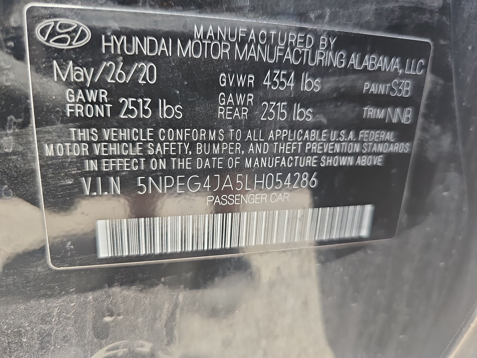 2020 Hyundai Sonata SE FWD