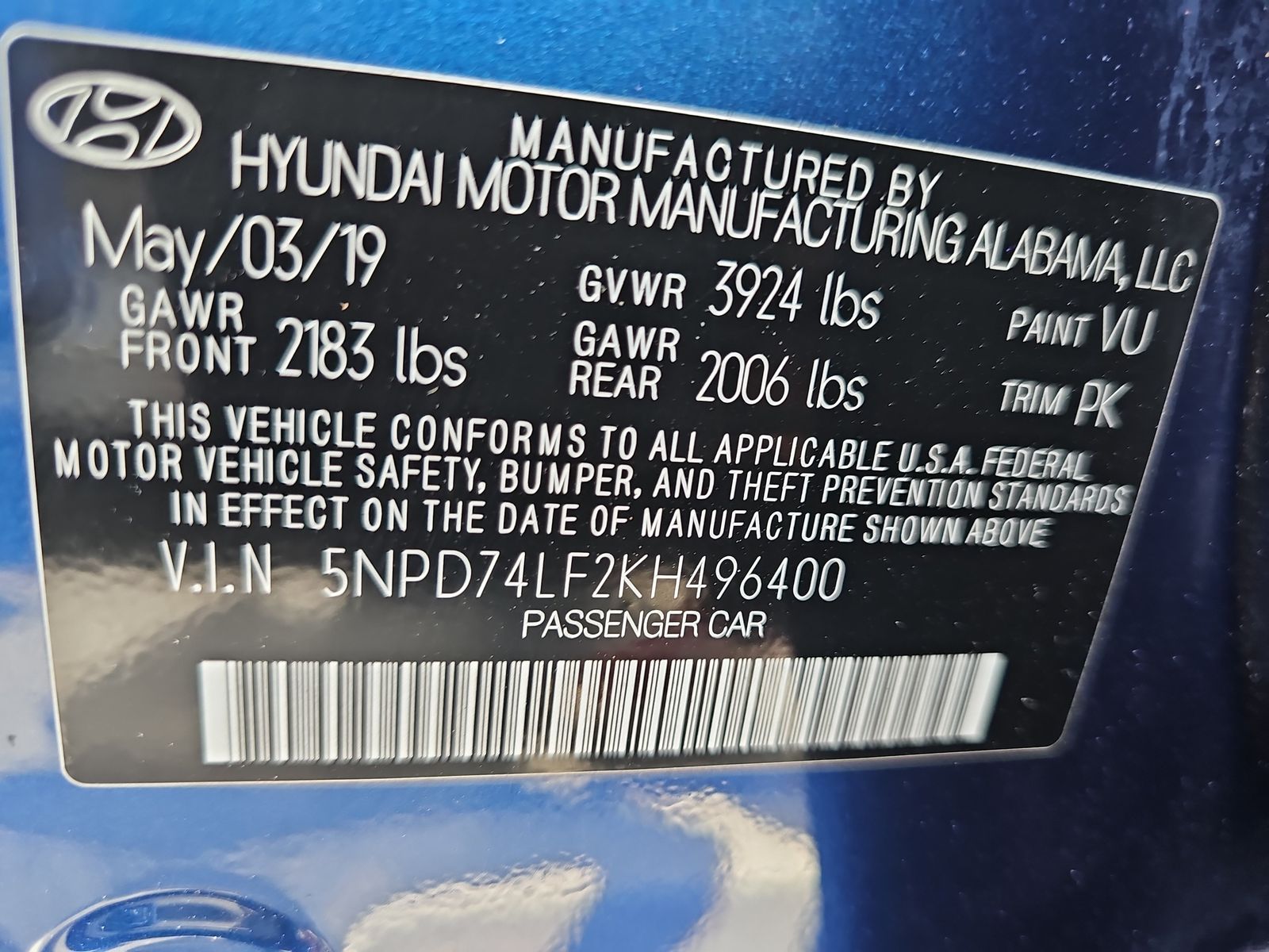 2019 Hyundai Elantra SE FWD