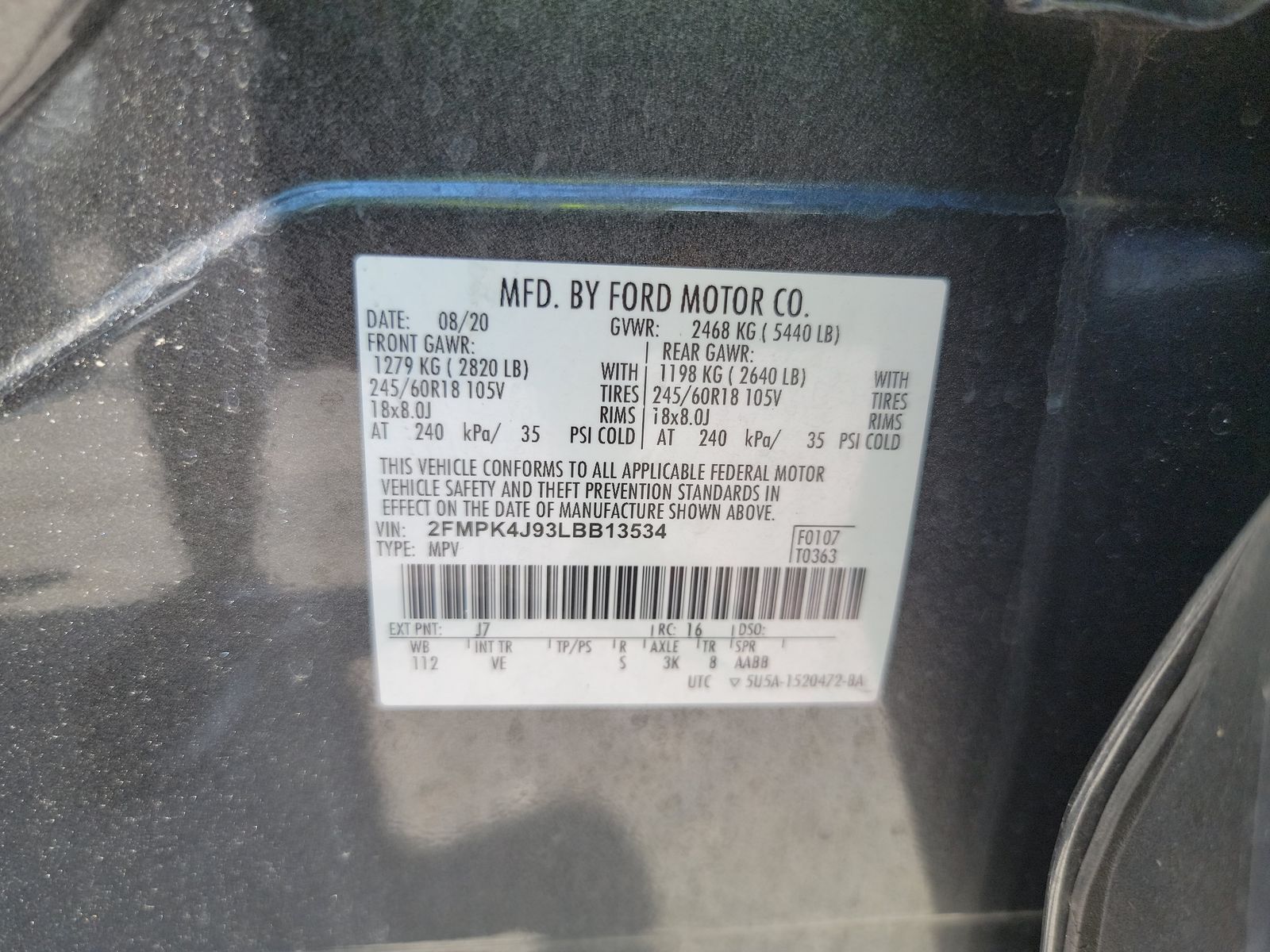 2020 Ford Edge SEL AWD