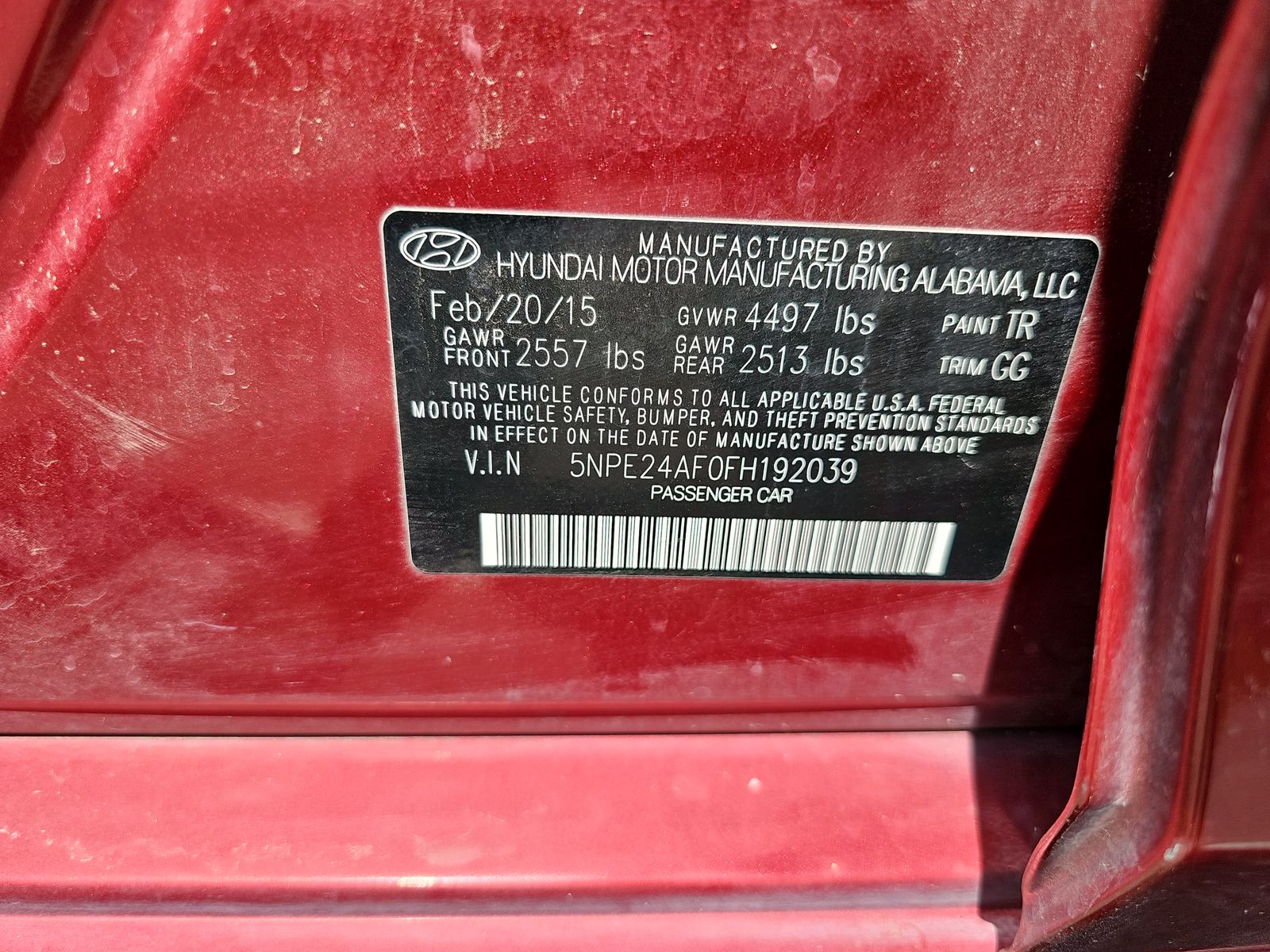 2015 Hyundai Sonata SE FWD
