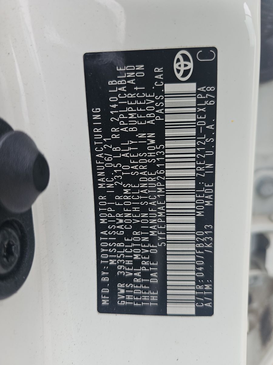 2021 Toyota Corolla LE FWD