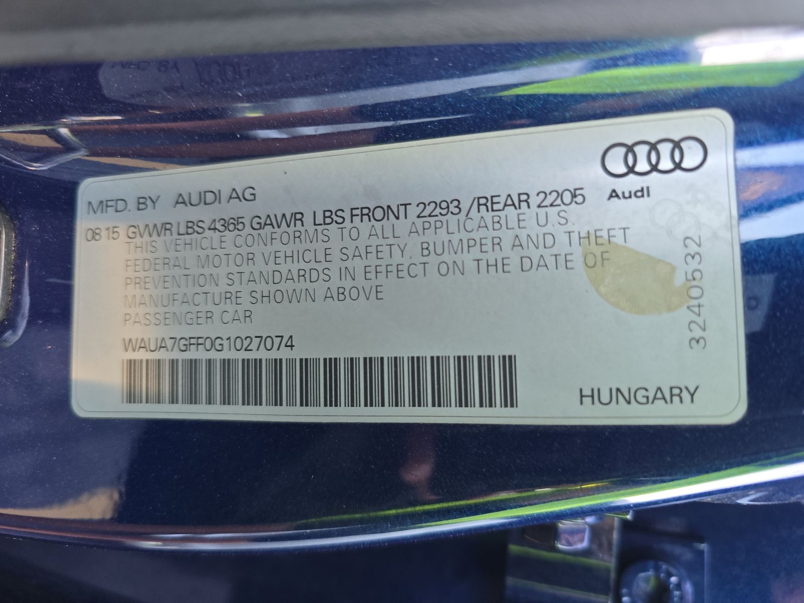 2016 Audi A3 1.8T Premium FWD