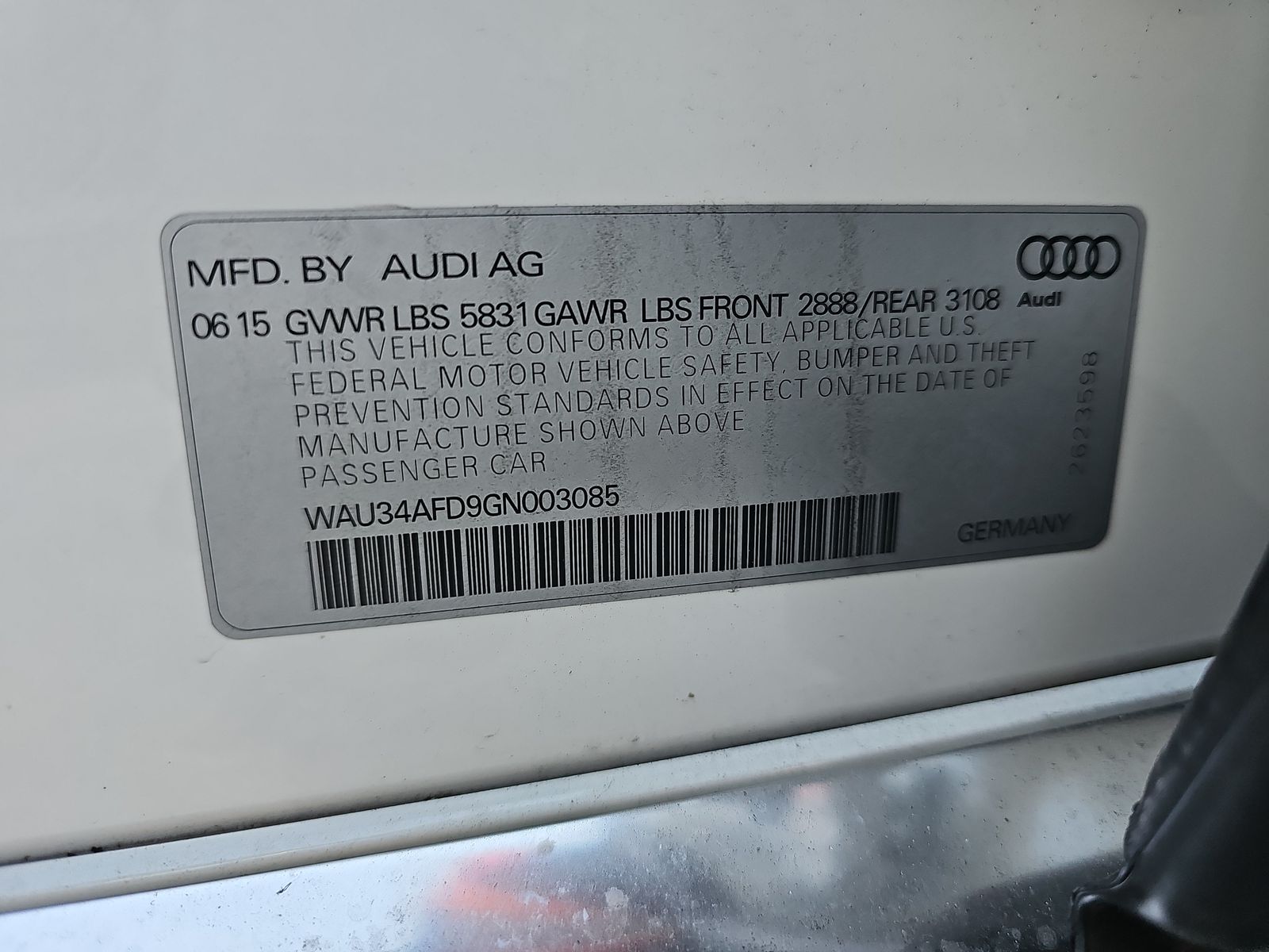 2016 Audi A8 L 3.0T AWD